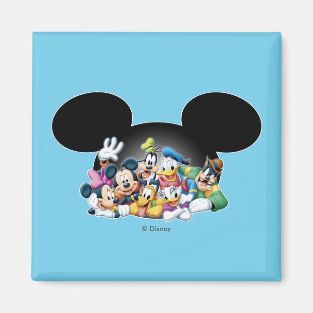 Mickey & Friends | Group in Mickey Ears Magnet (Front)