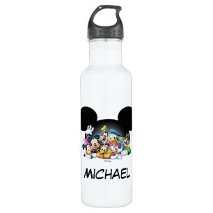 Mickey & Friends Group in Mickey Ears Stainless Steel Water Bottle