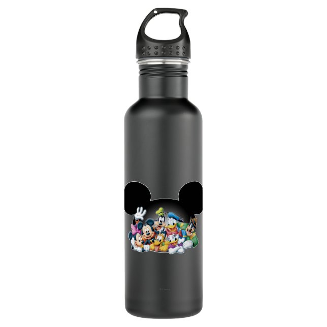 Mickey & Friends | Group in Mickey Ears Water Bottle (Front)