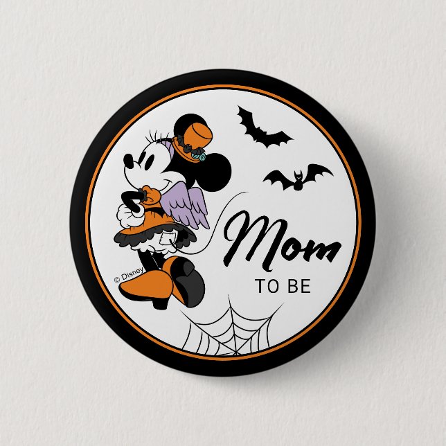 Mickey & Friends Halloween Baby Shower Button (Front)