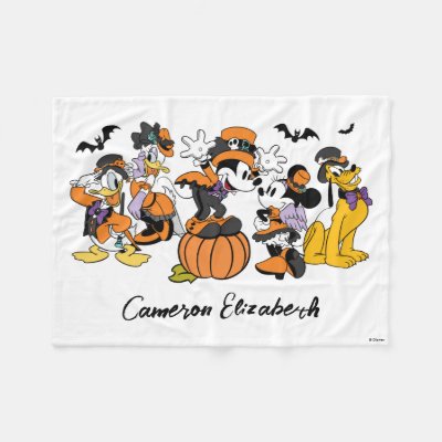 Mickey &amp; Friends Halloween Baby Shower Fleece Blanket
