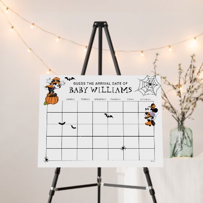 Mickey &amp; Friends Halloween Baby Shower Foam Board