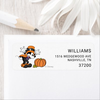 Mickey &amp; Friends Halloween Baby Shower Label