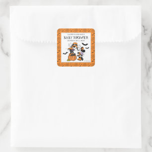 Mickey & Friends Halloween Baby Shower Square Sticker