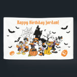 Mickey & Friends Halloween Birthday Banner<br><div class="desc">Celebrate your child's Mickey and Friends Halloween themed Birthday Party with this fun Birthday Banner.</div>