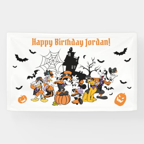Mickey  Friends Halloween Birthday Banner