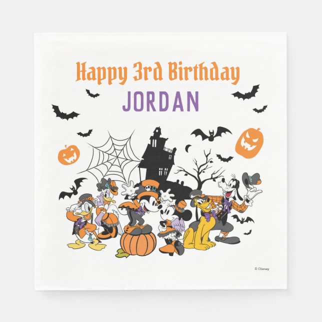 Mickey & Friends Halloween Birthday  Napkins (Front)