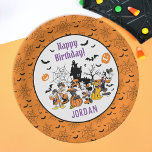 Mickey & Friends Halloween Birthday Paper Plates<br><div class="desc">Celebrate your child's Mickey and Friends Halloween themed Birthday Party with these fun birthday paper plates.</div>