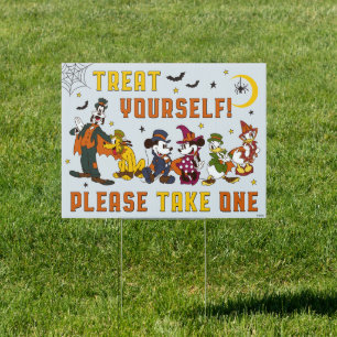 Mickey & Friends Halloween Treat Yourself Sign