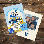 Mickey & Friends Happy Hanukkah - Family Photo Holiday Card<br><div class="desc">Celebrate Hanukkah with Disney magic and a personal touch! This customizable family photo holiday card features Mickey Mouse and friends in a festive Hanukkah design, complete with menorahs, dreidels, and glowing candles. Showcase your favorite family photo alongside warm holiday wishes to create a unique and memorable keepsake. Perfect for sharing...</div>