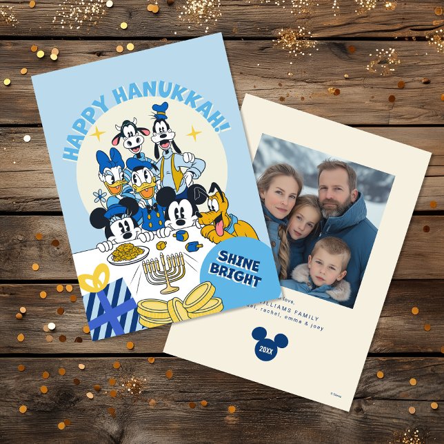 Mickey & Friends Happy Hanukkah - Family Photo Holiday Card (Creator Uploaded)