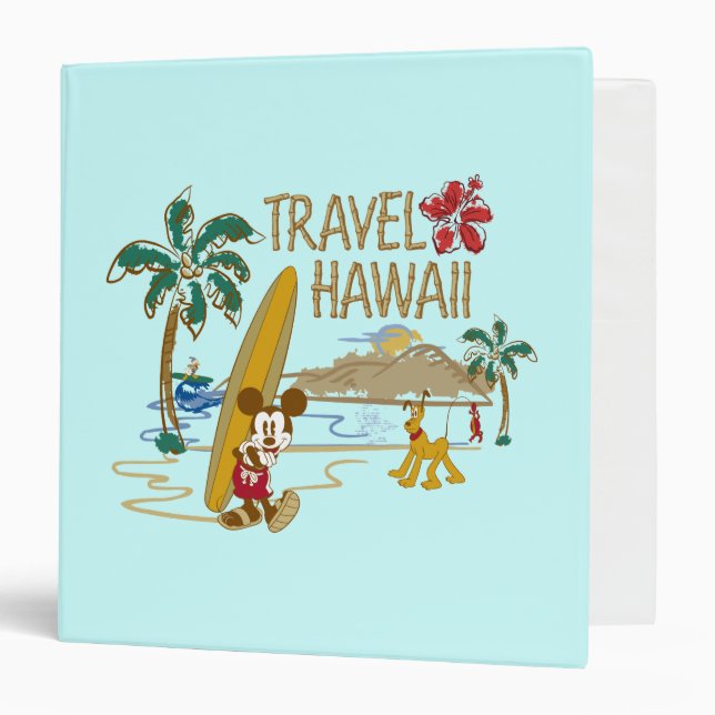 Mickey & Friends | Hawaii 3 Ring Binder (Front/Inside)