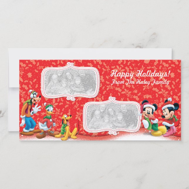 Mickey & Friends Holiday Photo Card (Front)