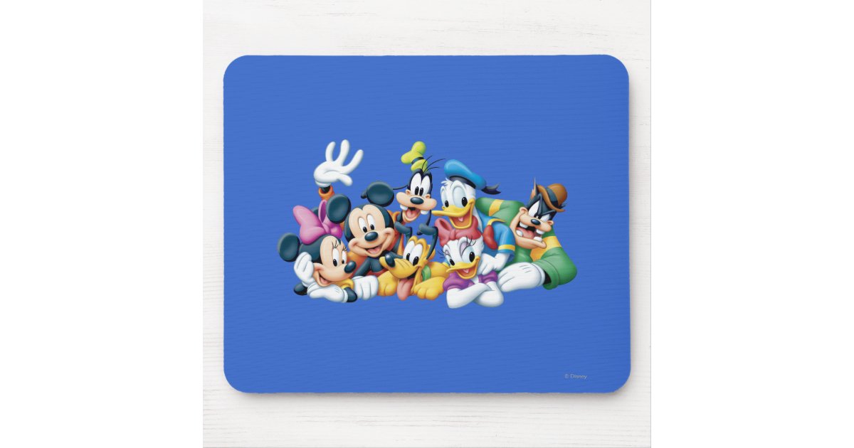 Mickey & Friends Kneeling Mouse Pad Zazzle
