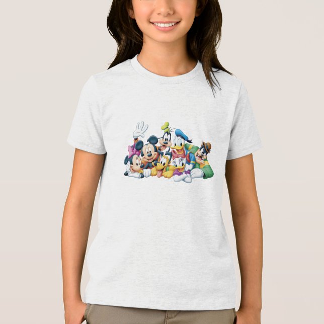 Mickey & Friends | Kneeling Tri-Blend Shirt (Front)
