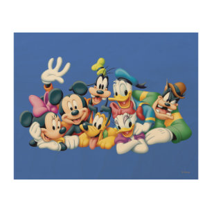 Mickey & Friends   Kneeling Wood Wall Decor