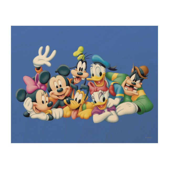 Mickey & Friends | Kneeling Wood Wall Decor (Front)