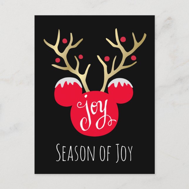 Mickey & Friends | Mickey Christmas Joy Holiday Postcard (Front)