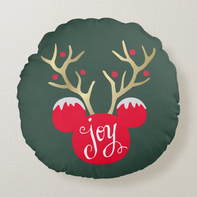 Mickey & Friends | Mickey Christmas Joy Round Pillow (Front)