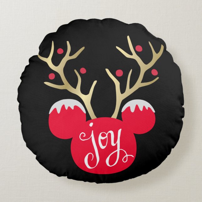 Mickey & Friends | Mickey Christmas Joy Round Pillow (Front)