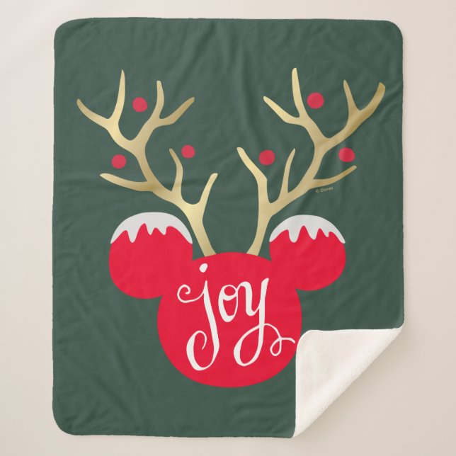 Mickey & Friends | Mickey Christmas Joy Sherpa Blanket (Front)