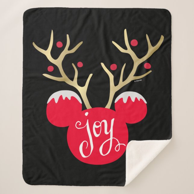 Mickey & Friends | Mickey Christmas Joy Sherpa Blanket (Front)