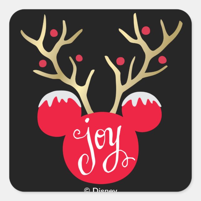 Mickey & Friends | Mickey Christmas Joy Square Sticker (Front)