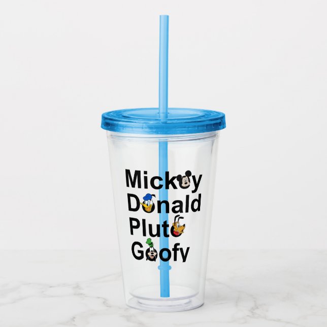 Mickey & Friends | Mickey Donald Pluto Goofy Acrylic Tumbler (Front)