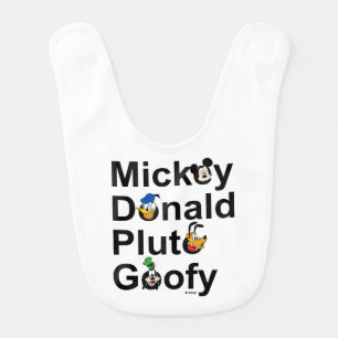 Mickey & Friends Mickey Donald Pluto Goofy Baby Bib