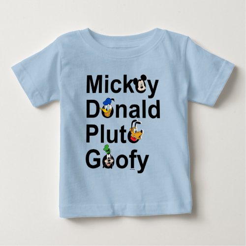 Mickey  Friends  Mickey Donald Pluto Goofy Baby T_Shirt