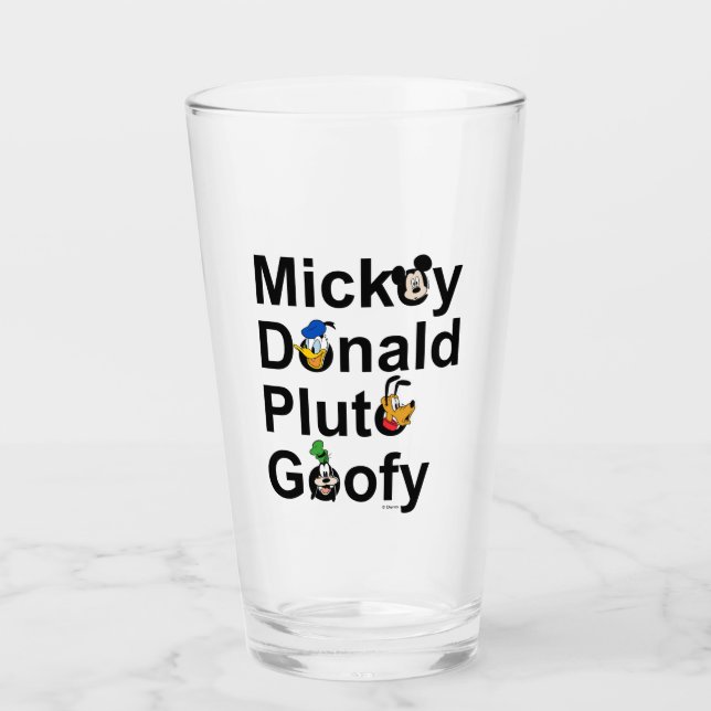 Mickey & Friends | Mickey Donald Pluto Goofy Glass (Front)