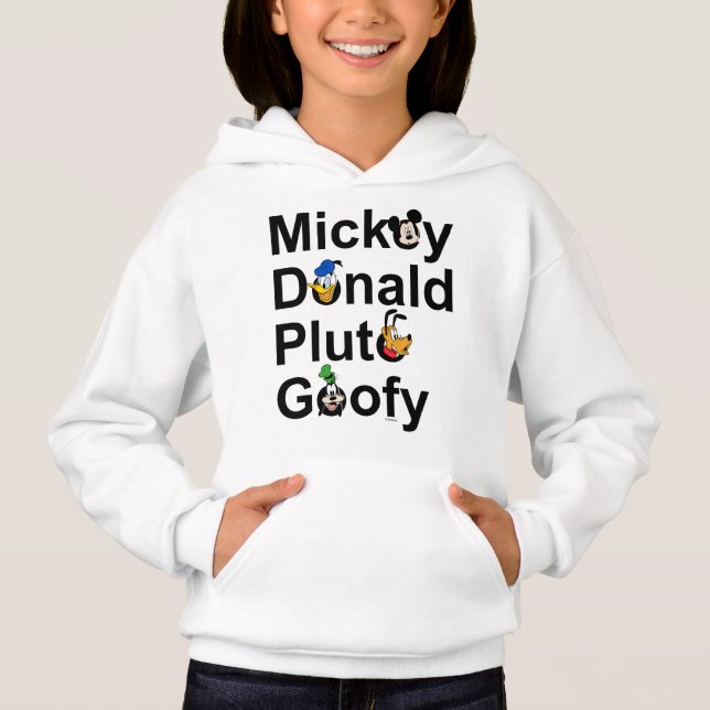Mickey & Friends | Mickey Donald Pluto Goofy Hoodie (Front)