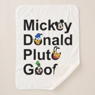 Mickey & Friends | Mickey Donald Pluto Goofy Sherpa Blanket