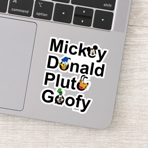 Mickey  Friends  Mickey Donald Pluto Goofy Sticker