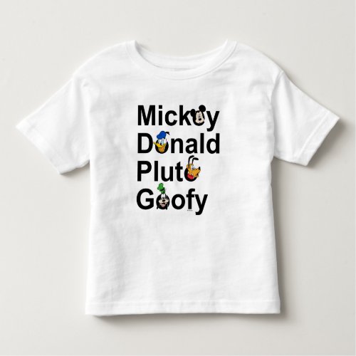 Mickey  Friends  Mickey Donald Pluto Goofy Toddler T_shirt