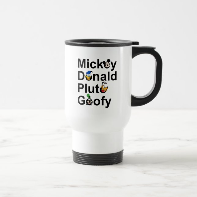 Mickey & Friends | Mickey Donald Pluto Goofy Travel Mug (Right)
