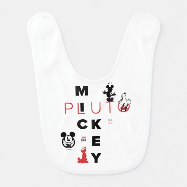 Mickey & Friends | Mickey & Pluto Best Pals Baby Bib (Front)