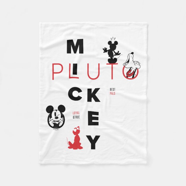 Mickey & Friends | Mickey & Pluto Best Pals Fleece Blanket (Front)