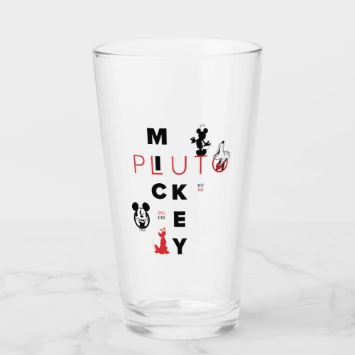 Mickey  Friends  Mickey  Pluto Best Pals Glass