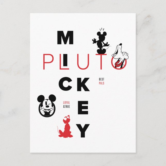 Mickey & Friends | Mickey & Pluto Best Pals Postcard (Front)