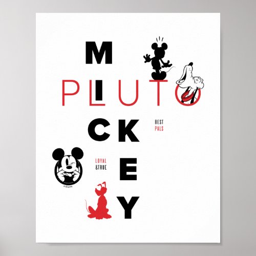 Mickey  Friends  Mickey  Pluto Best Pals Poster