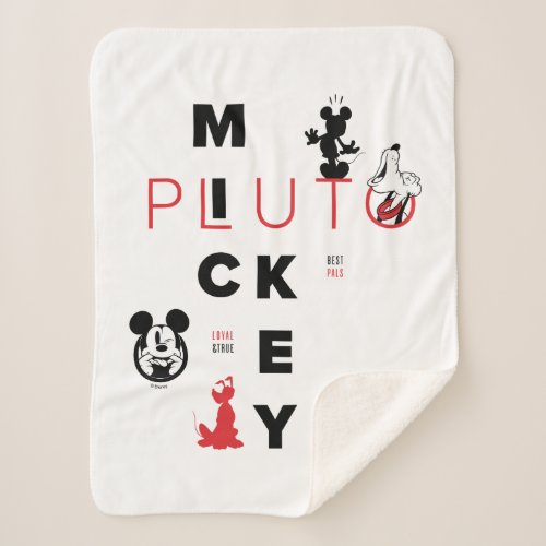Mickey  Friends  Mickey  Pluto Best Pals Sherpa Blanket