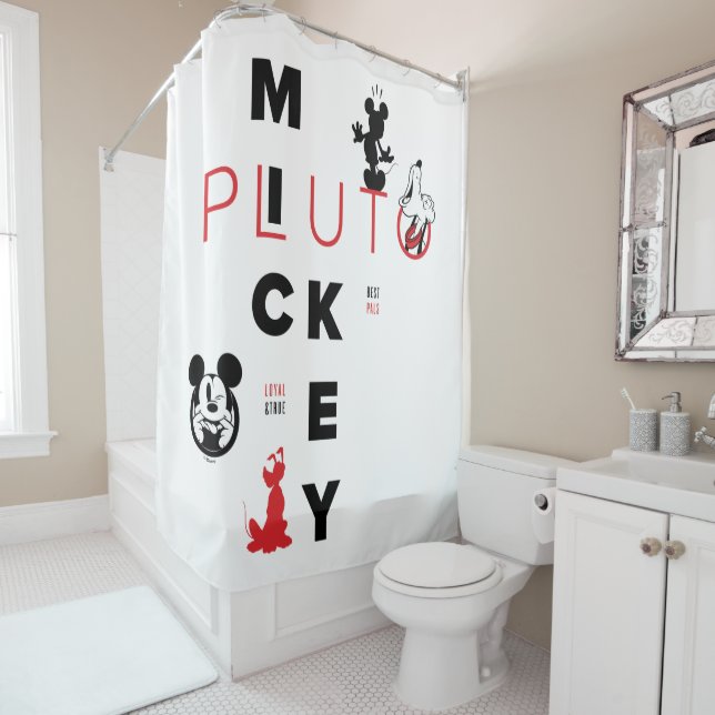 Mickey & Friends | Mickey & Pluto Best Pals Shower Curtain (In Situ)