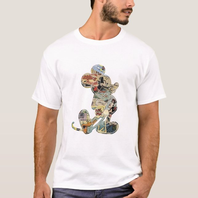 Mickey & Friends Mickey sketch comic composite T-Shirt (Front)