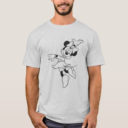 Mickey  Friends Minnie Dancing black and white T_Shirt