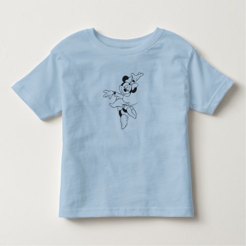 Mickey  Friends Minnie Dancing black and white Toddler T_shirt