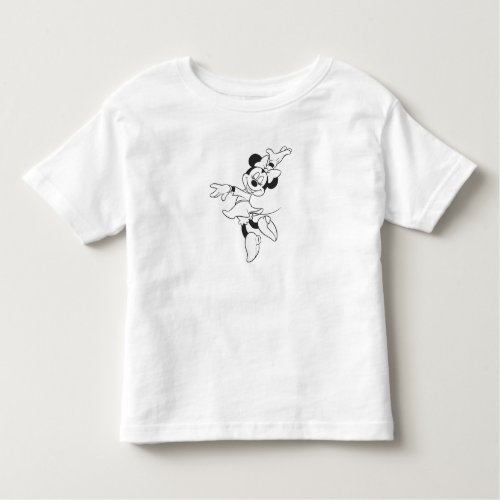 Mickey  Friends Minnie Dancing black and white Toddler T_shirt