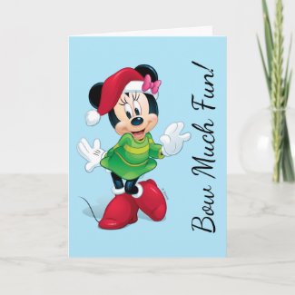Mickey & Friends | Minnie Dressed For Christmas Holiday Card