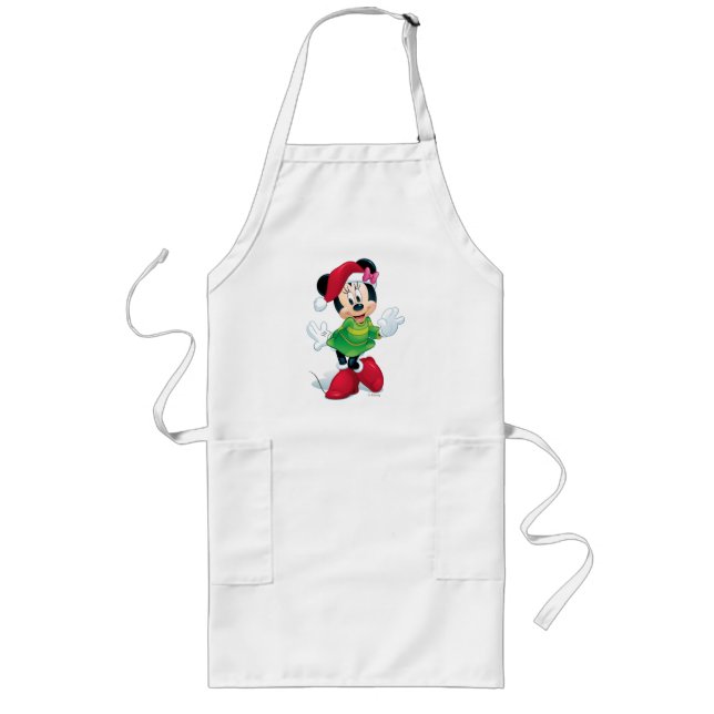 Mickey & Friends | Minnie Dressed For Christmas Long Apron (Front)