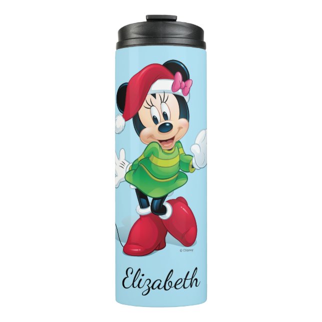 Mickey & Friends | Minnie Dressed For Christmas Thermal Tumbler (Front)